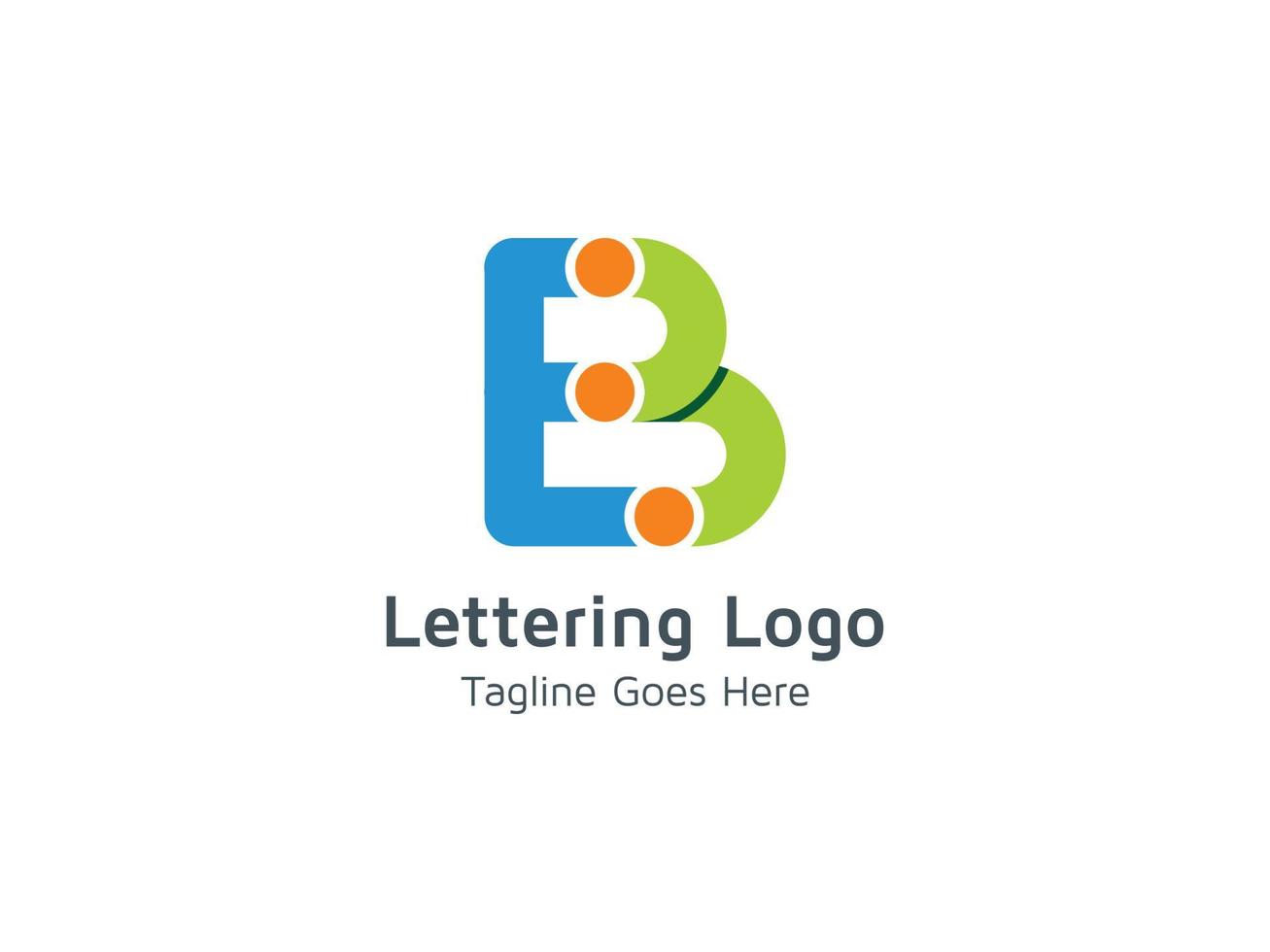 lettera b alfabeto logo design per affari e società pro vettore