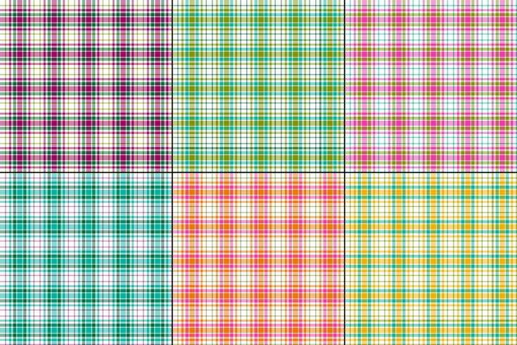 plaid vettoriale colorato con bianco