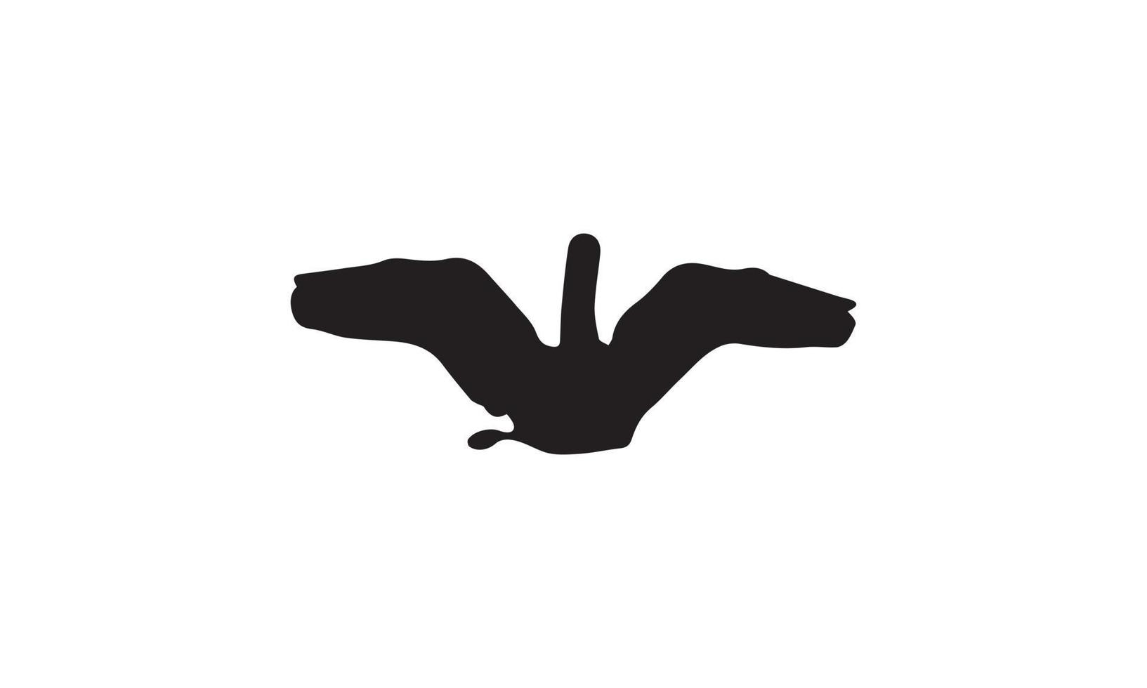 disegno dell'illustrazione di vettore del cigno in bianco e nero