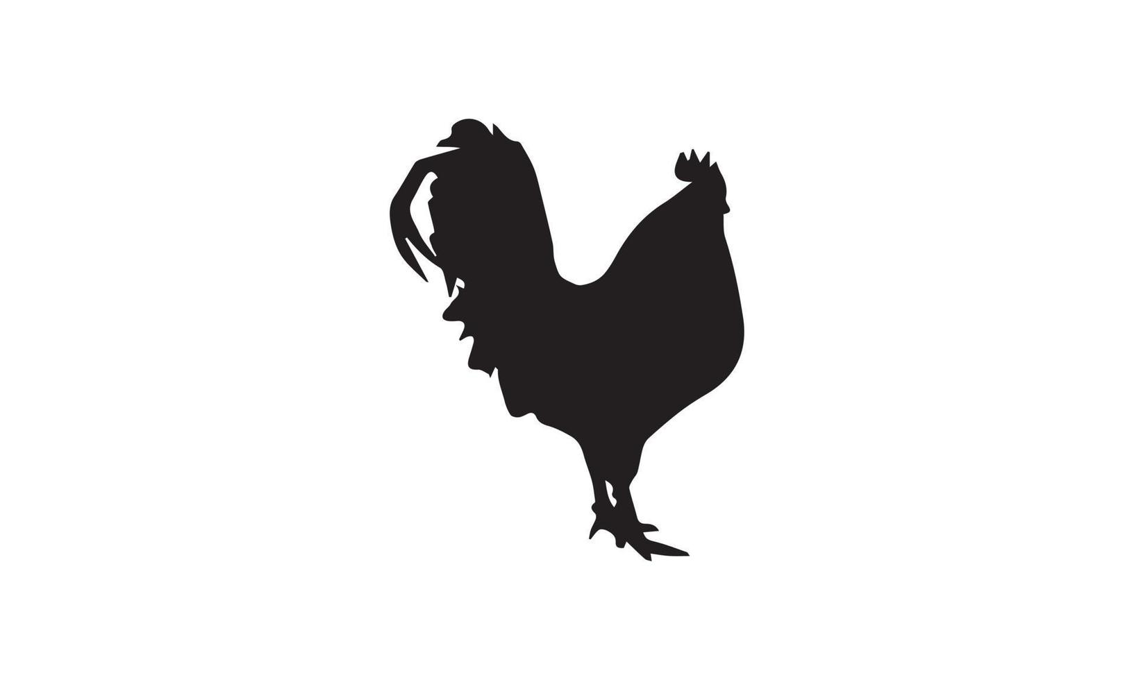 disegno di illustrazione vettoriale di pollo in bianco e nero