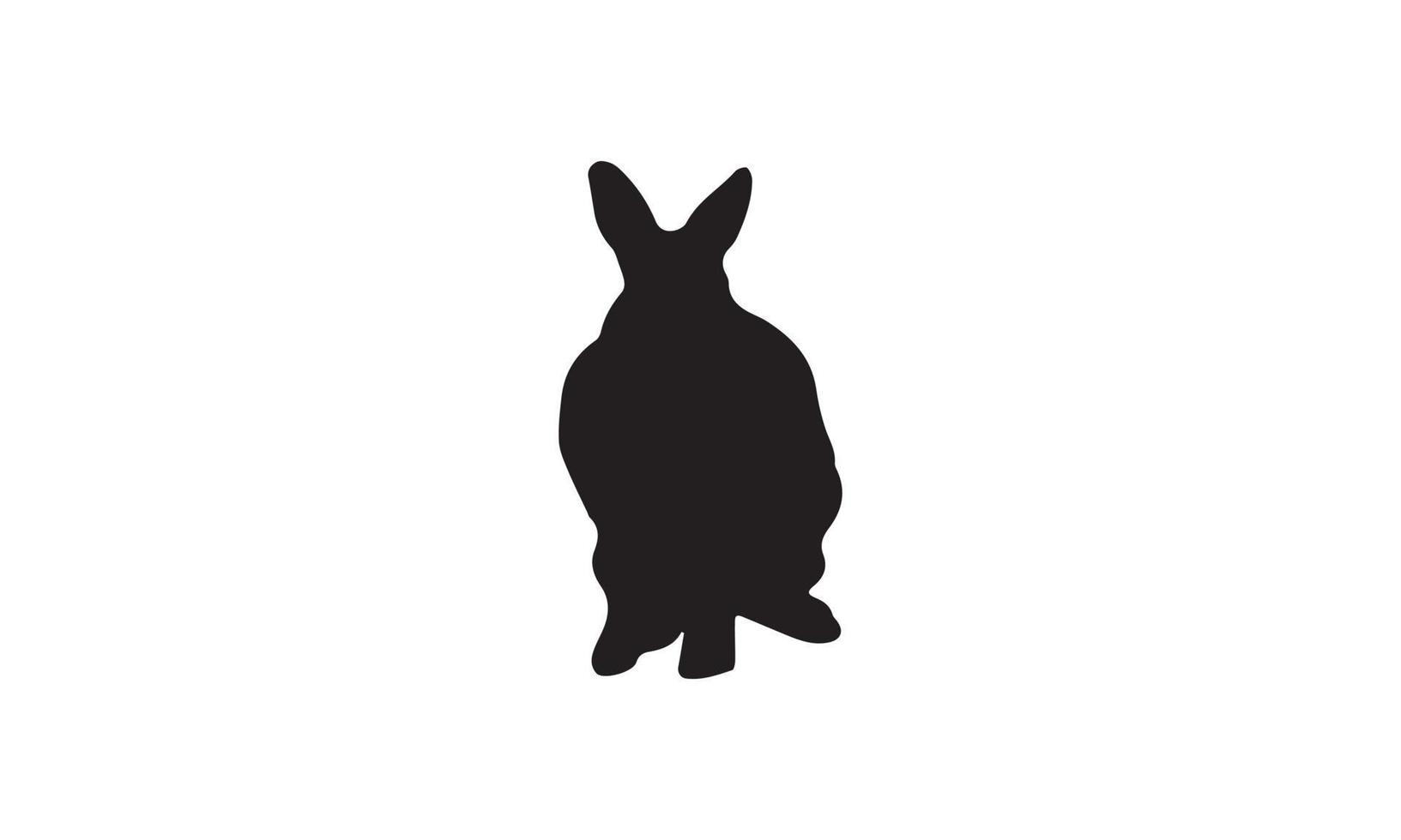 disegno di illustrazione vettoriale di coniglio in bianco e nero