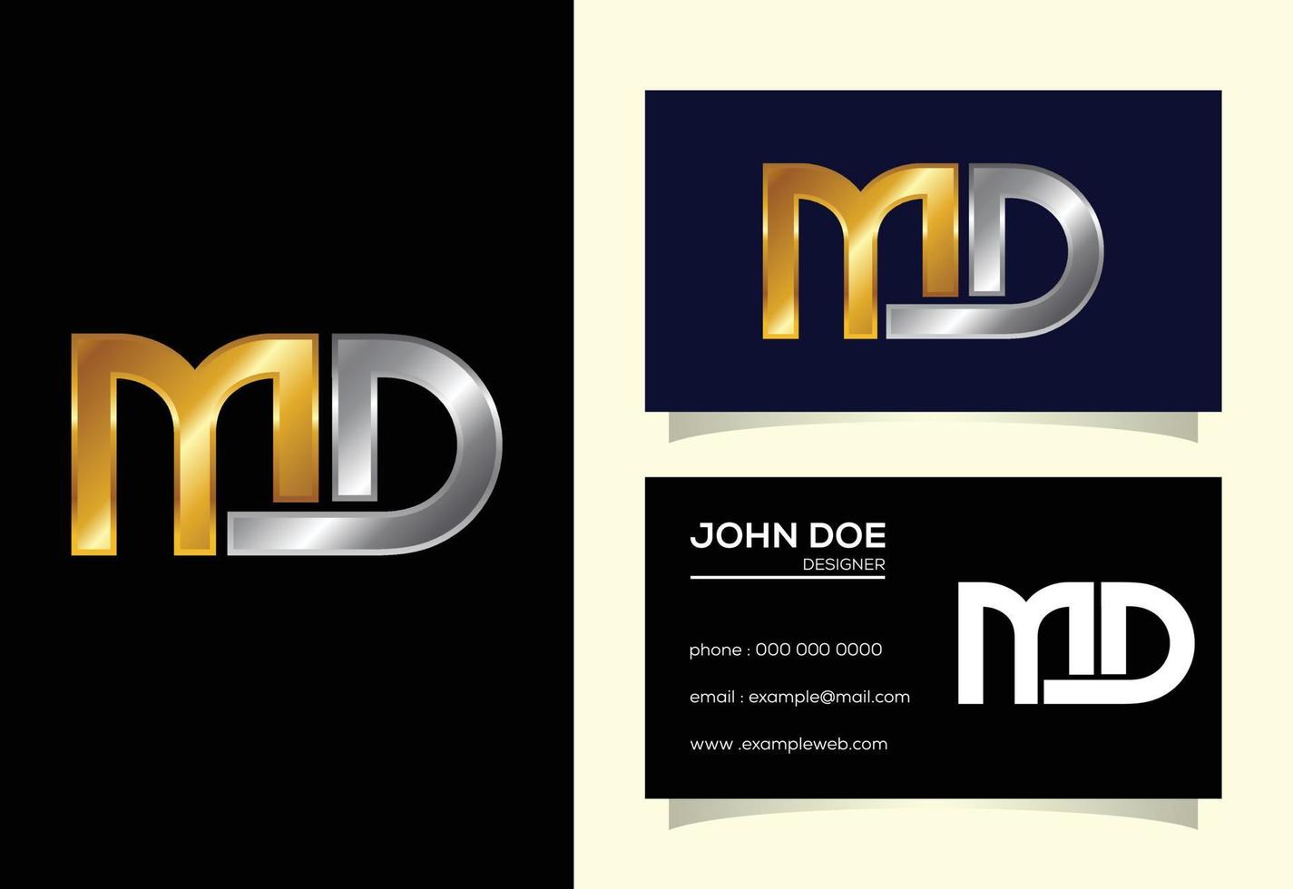 lettera iniziale md logo design vettoriale. simbolo grafico dell'alfabeto per l'identità aziendale vettore
