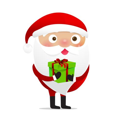Personaggio di Natale felice Fumetto di Babbo Natale 013 vettore
