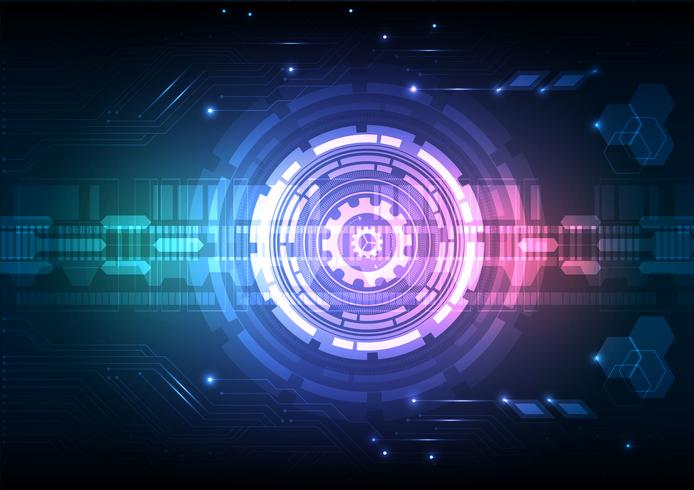 Illustrazione di vettore del fondo dell&#39;estratto del circuito di tecnologia digitale