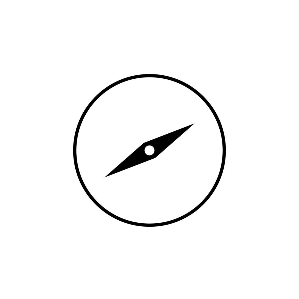 icona della bussola del glifo. navigazione di contorno. semplice logo. illustrazione vettoriale isolata