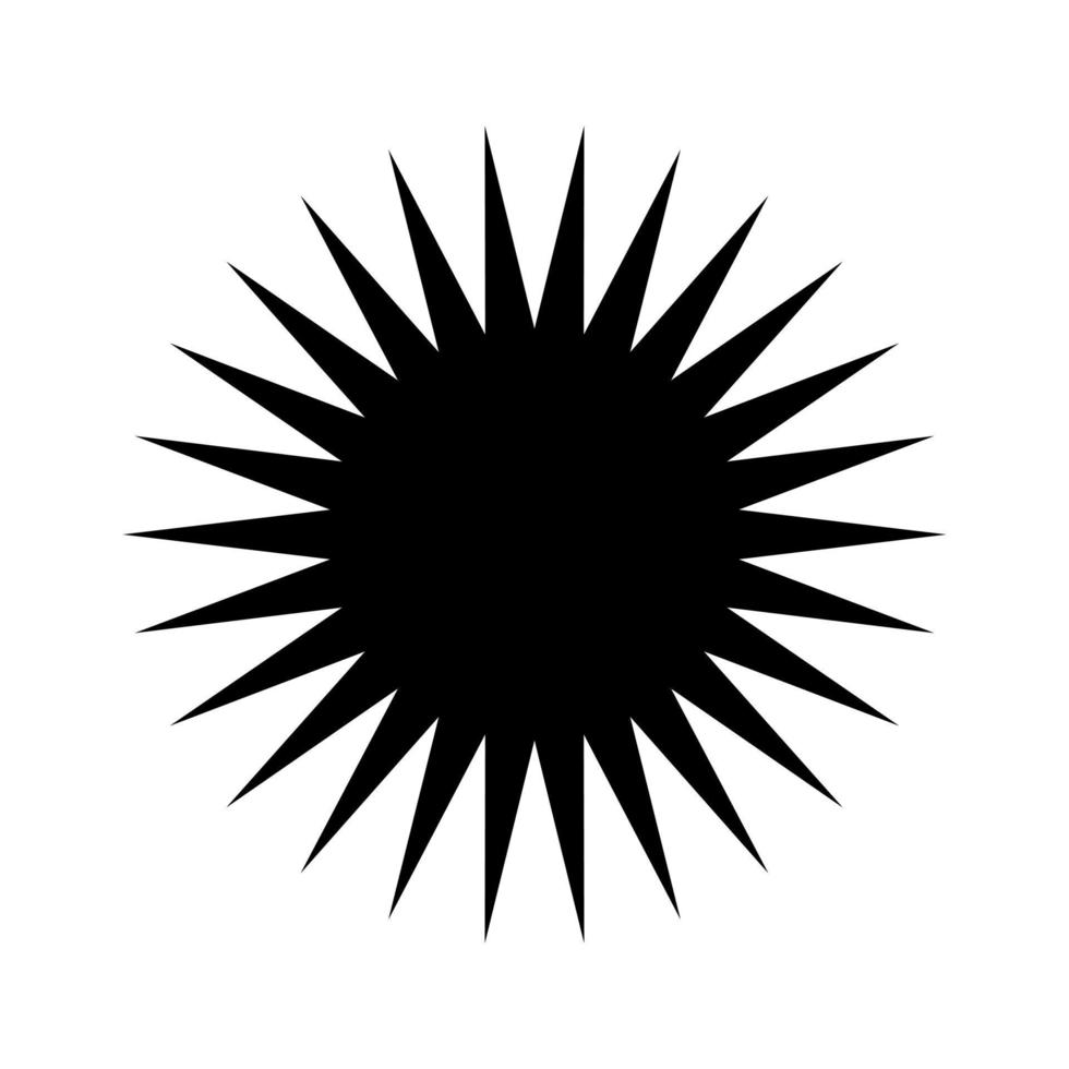 icona del glifo del sole. illustrazione di simbolo di vettore piatto isolato su
