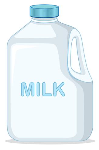 Cartone di latte su sfondo bianco vettore