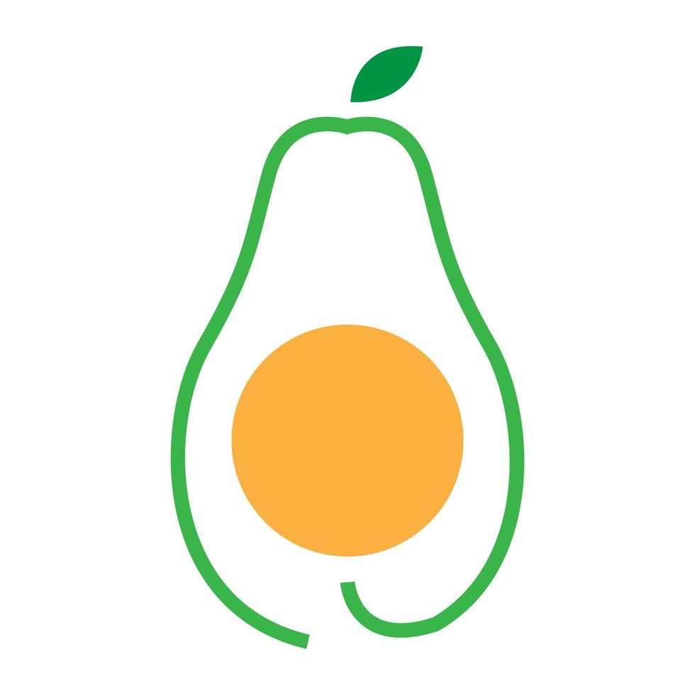 verde avocado colorato con logo tramonto design grafico vettoriale simbolo icona illustrazione del segno idea creativa