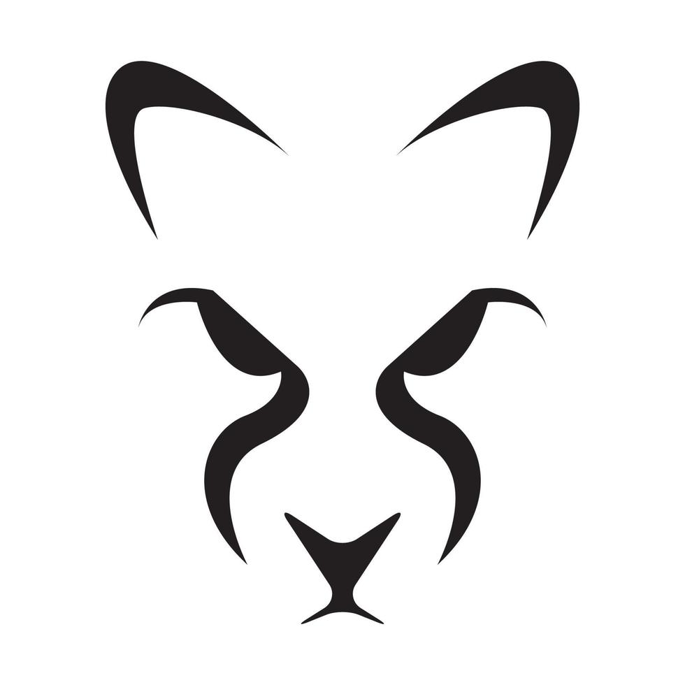 faccia animale foresta cane logo simbolo icona vettore grafico design illustrazione idea creativa