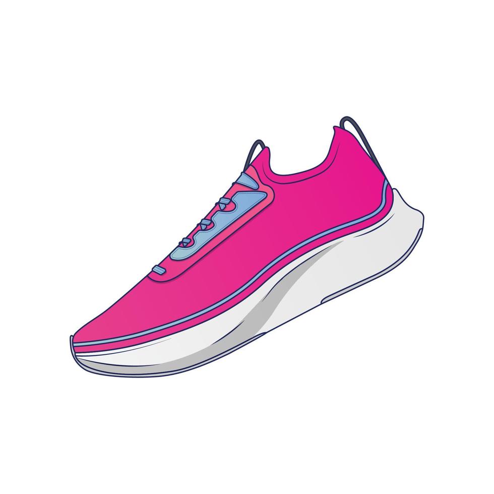 icona di illustrazione vettoriale di scarpe da corsa su sfondo bianco per web, pagina di destinazione, adesivo, banner