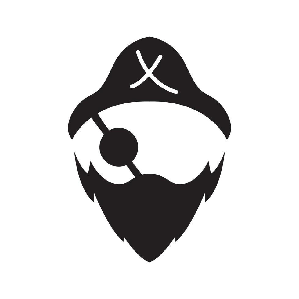 faccia equipaggio pirata logo vintage design grafico vettoriale simbolo icona segno illustrazione idea creativa
