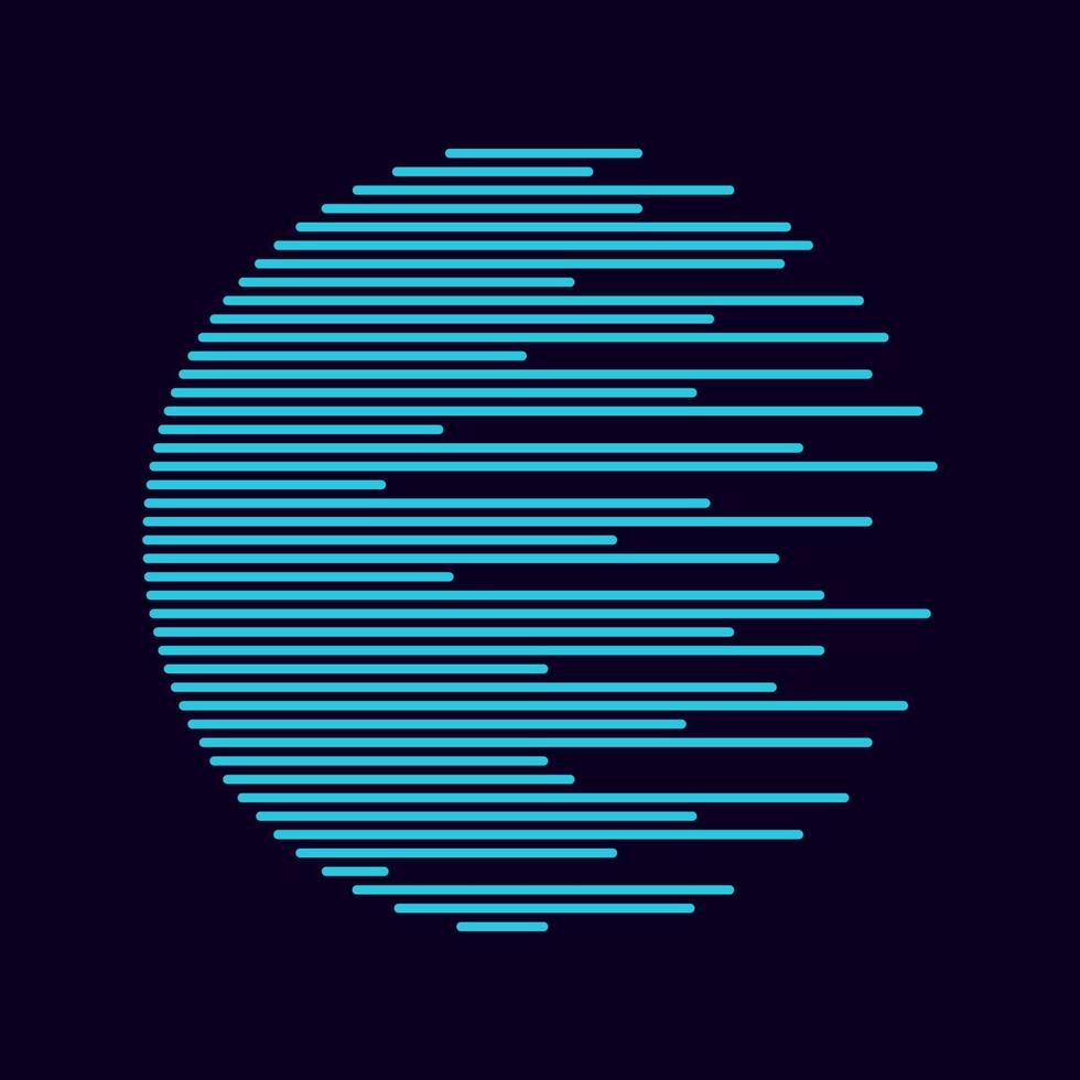 cerchio blu eclipse stripe logo design grafico vettoriale simbolo icona illustrazione del segno idea creativa