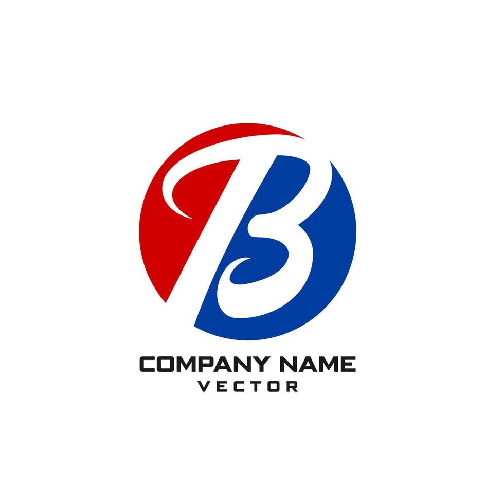 b lettera logo design vettoriale