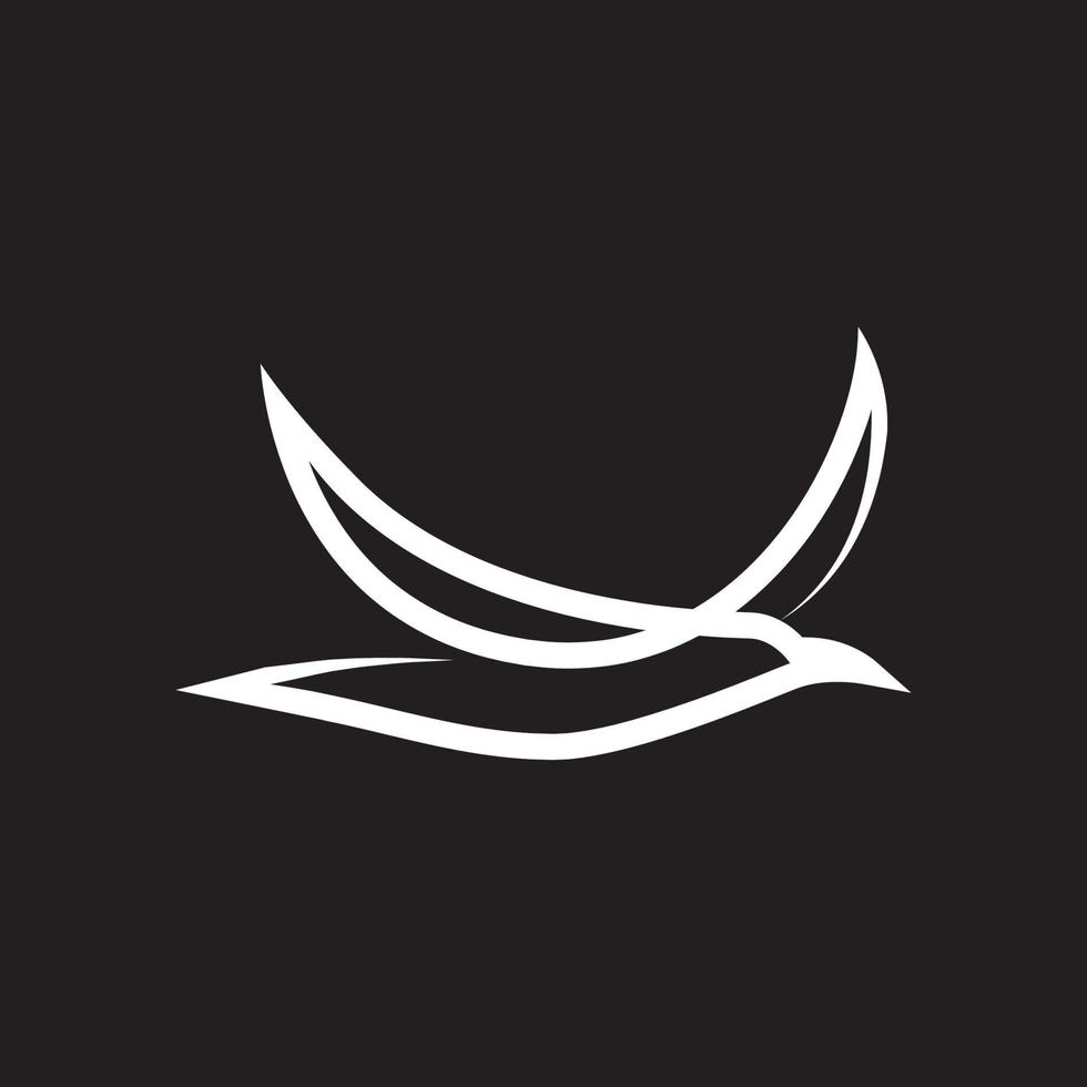 forma moderna uccello gabbiano logo bianco simbolo icona grafica vettoriale illustrazione idea creativa