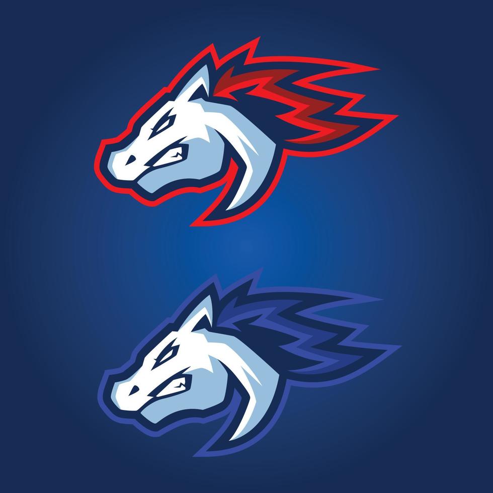 logo di eSport di cavalli vettore