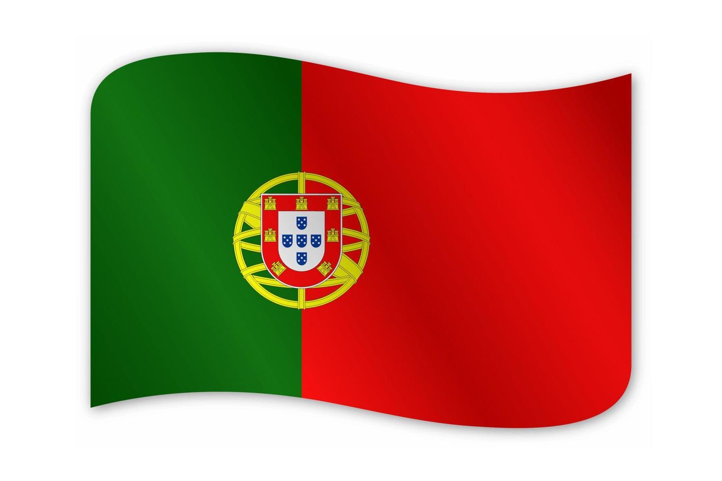 disegno vettoriale della bandiera del paese del portogallo