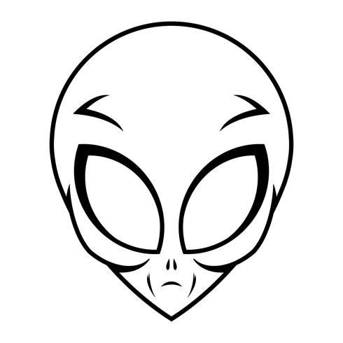 Illustrazione vettoriale di testa aliena