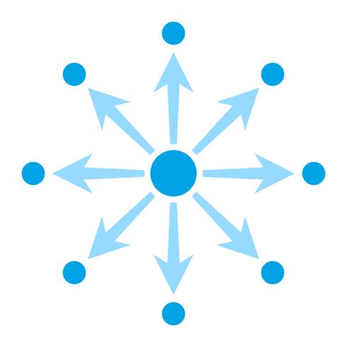 Icona di vettore del diagramma di rete