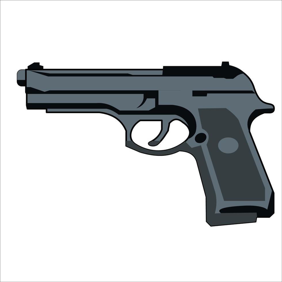 disegno vettoriale di armi da fuoco con pistola a mano