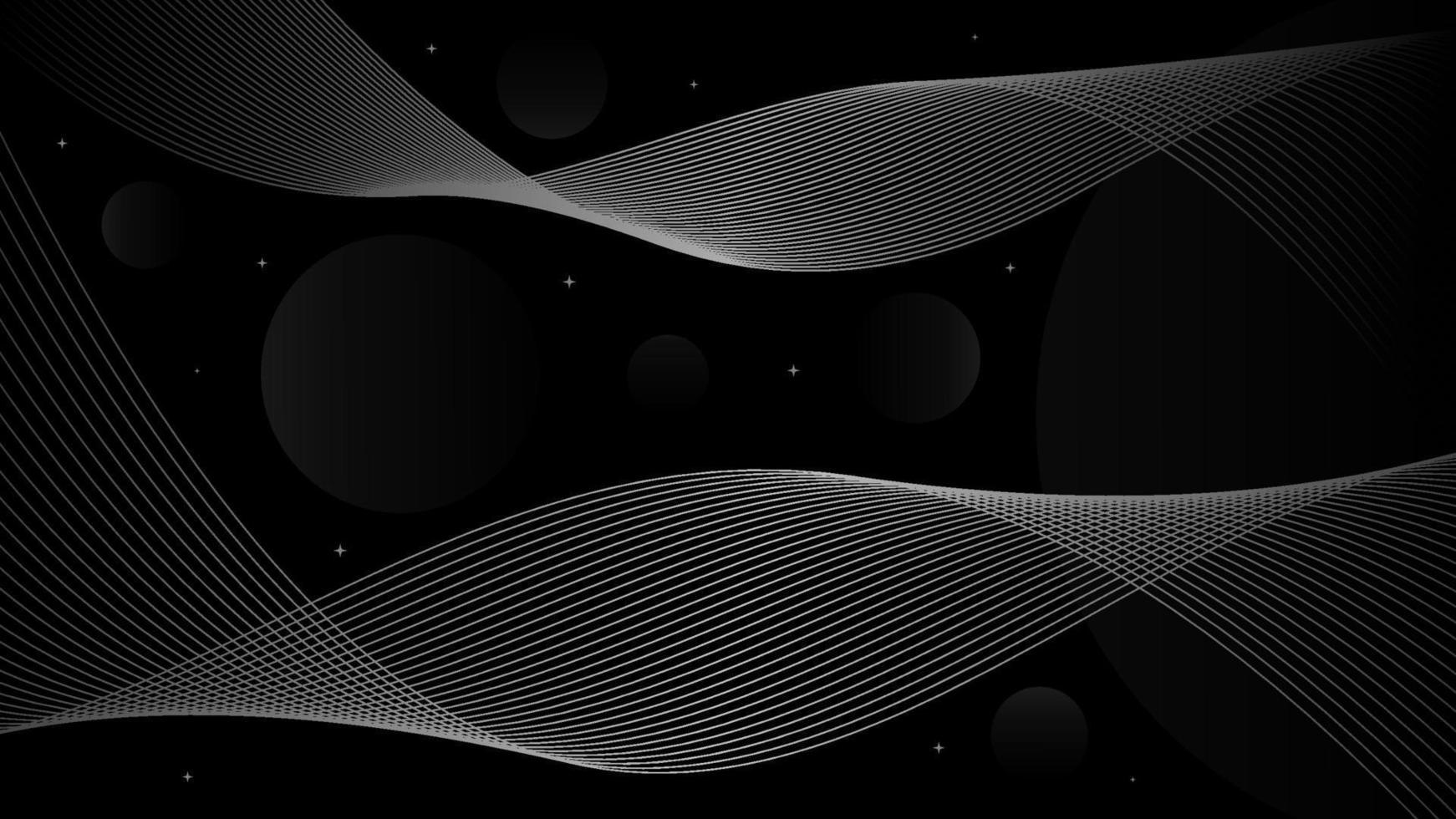 linee d'onda sfondo astratto bianco nero design vettore