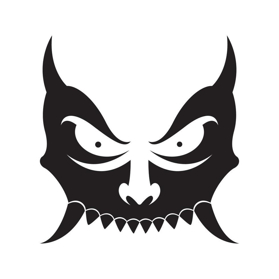 mostro maschera cultura logo nero design grafico vettoriale simbolo icona illustrazione del segno idea creativa