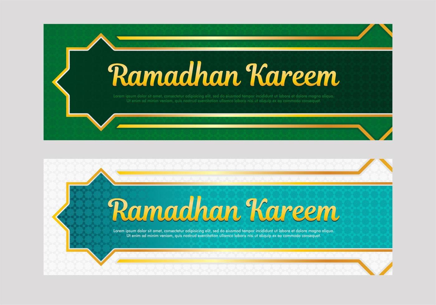 modello di banner di ramadan kareem vettore