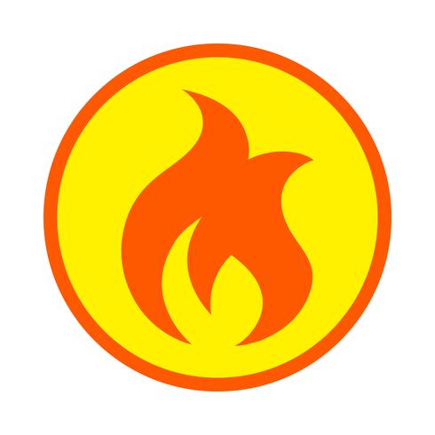 Icona di vettore di fiamma