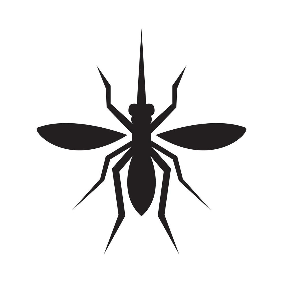 forma semplice logo zanzara disegno vettoriale grafico simbolo icona segno illustrazione idea creativa