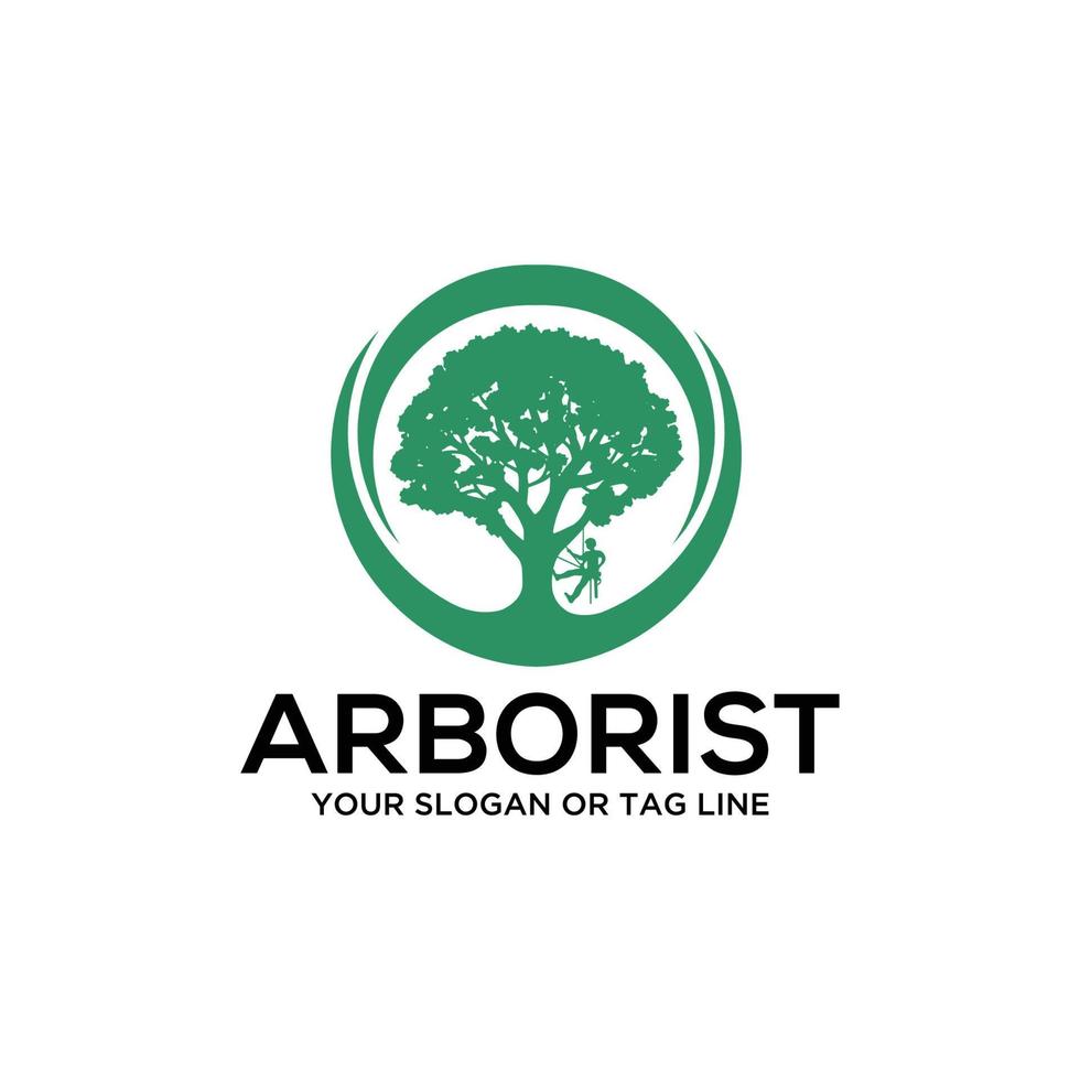 design del logo arboricoltore e immagine vettoriale