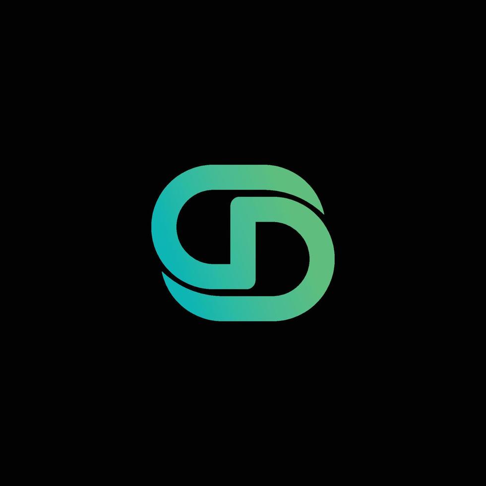 lettera dd logo design immagine vettoriale