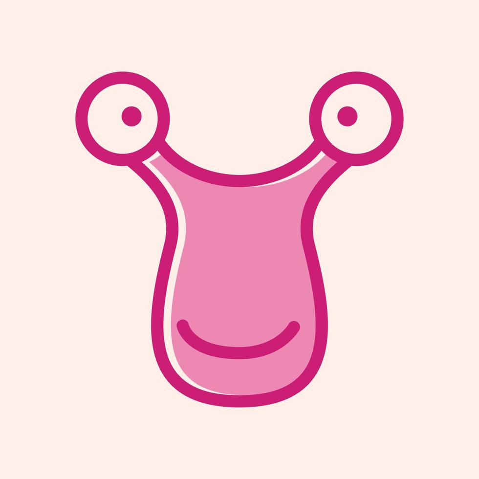 carino animale testa di lumaca cartone animato logo simbolo icona illustrazione grafica vettoriale