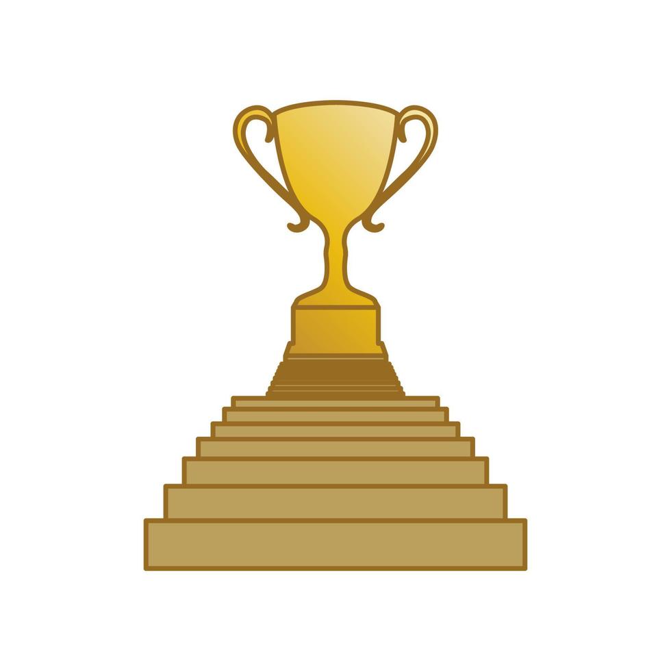 scale per il trofeo moderno logo icona illustrazione vettoriale design