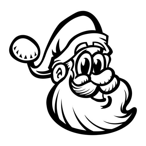 illustrazione vettoriale di faccia Babbo Natale