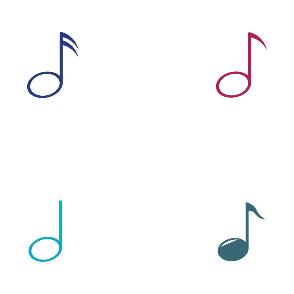disegno dell'illustrazione di vettore dell'icona della nota di musica