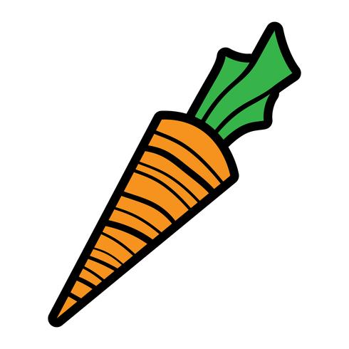 Cartone animato carota vegetale vettore