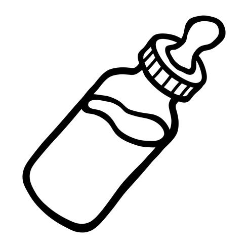 Icona di vettore di latte bottiglia di bambino
