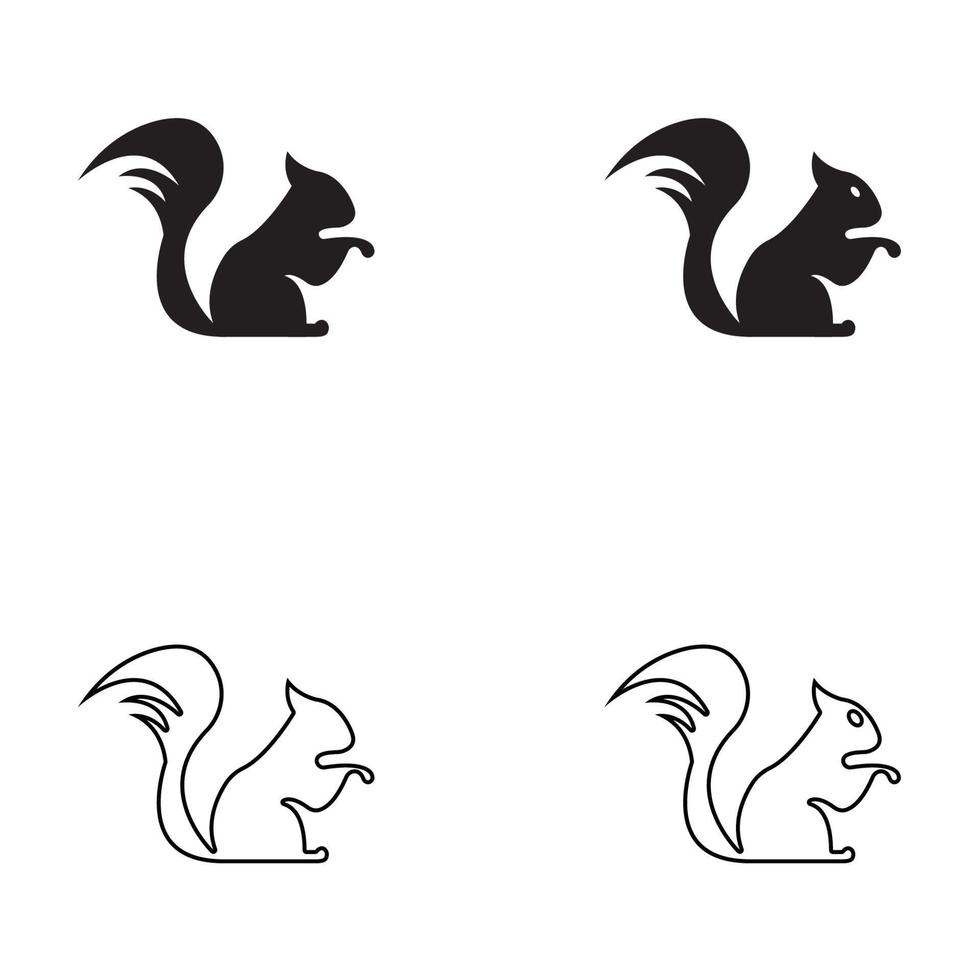 sfondo dell'icona di vettore dell'illustrazione del simbolo dello scoiattolo