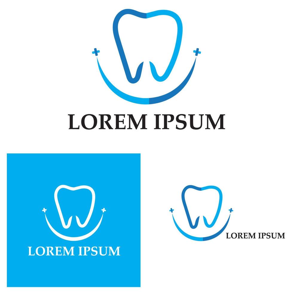 progettazione dell'icona dell'illustrazione di vettore del modello di logo dentale