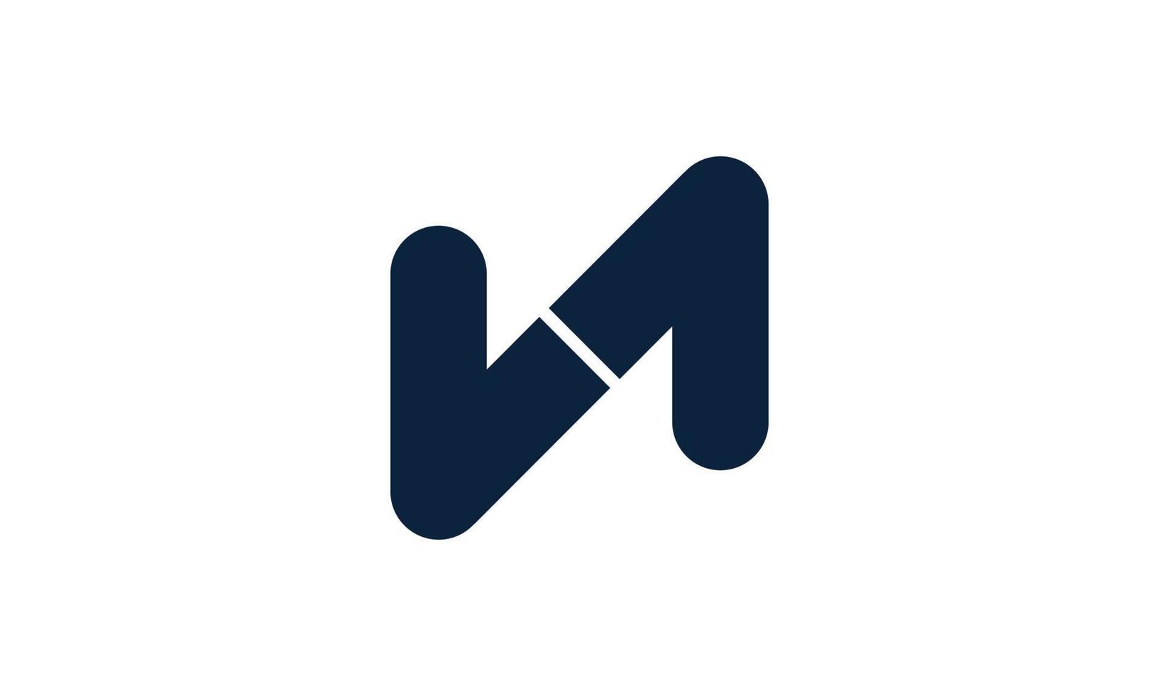 vettore d'archivio lettera iniziale n con colore blu navy logo icona design isolato collezione astratta