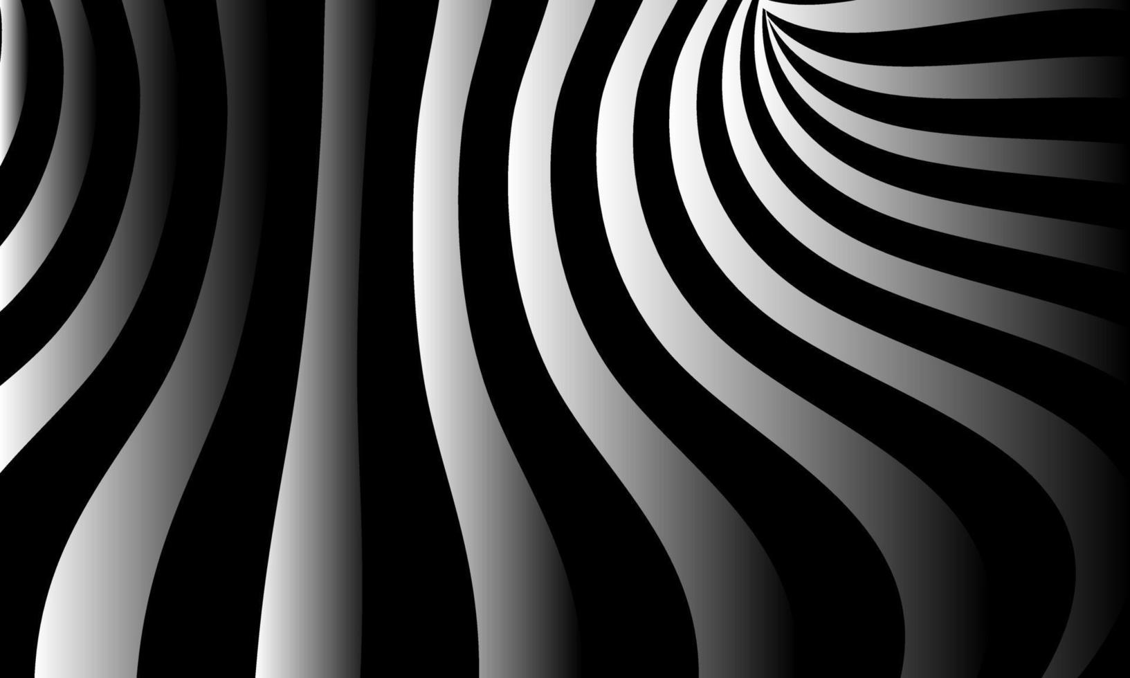 illustrazione di stock illusione di arte ottica della superficie della linea astratta bianco nero geometrico a strisce che scorre parte 2 vettore