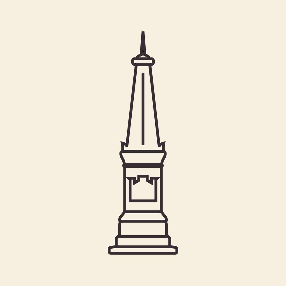 yogyakarta cultura tempio logo simbolo icona vettore graphic design illustrazione