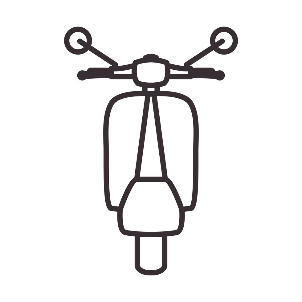 linee vecchia motocicletta classica logo automatico vettore icona simbolo illustrazione del design