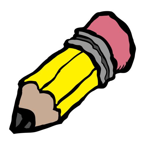 Vettore di matita gialla