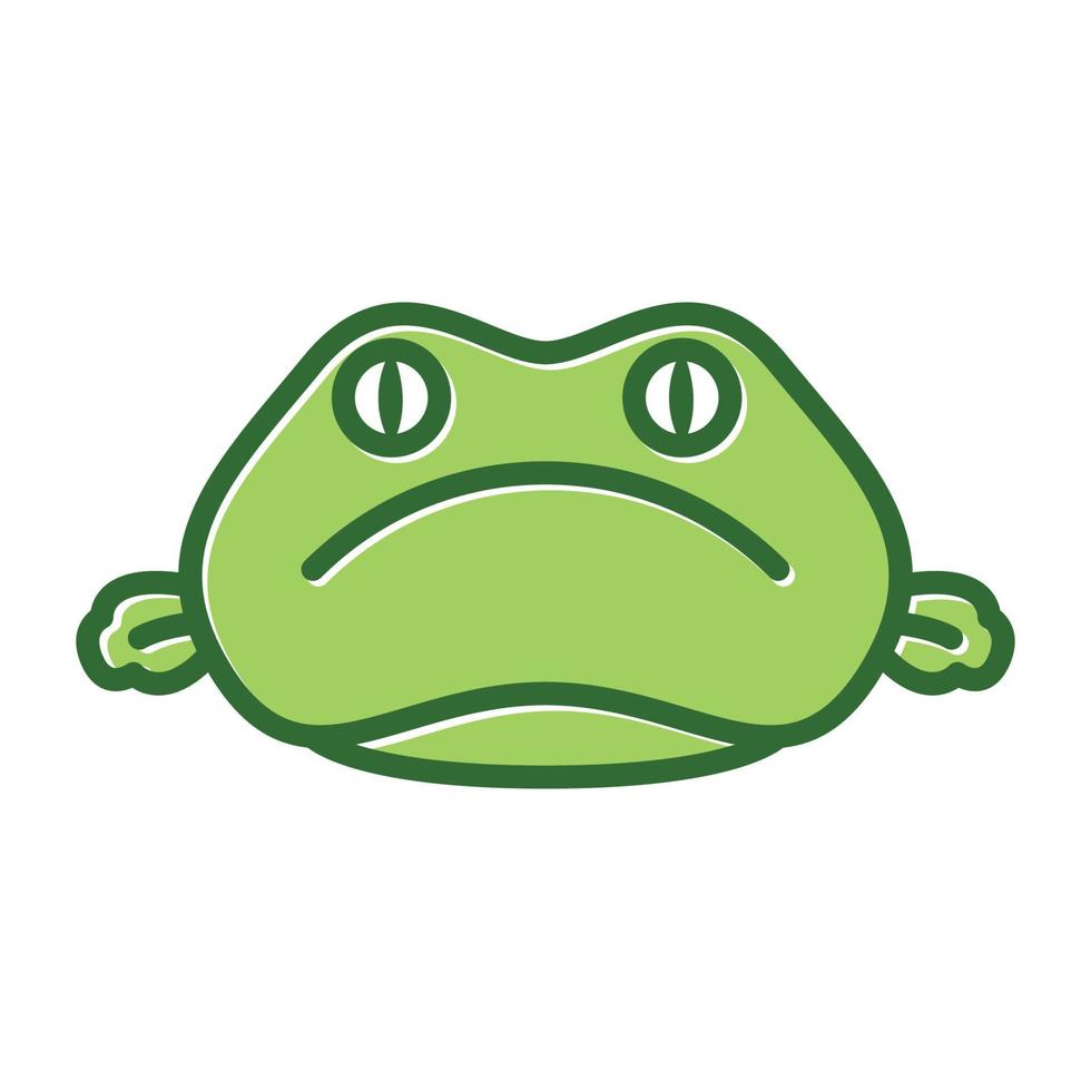 testa di rana verde faccia arrabbiata cartone animato logo simbolo icona disegno grafico vettoriale illustrazione
