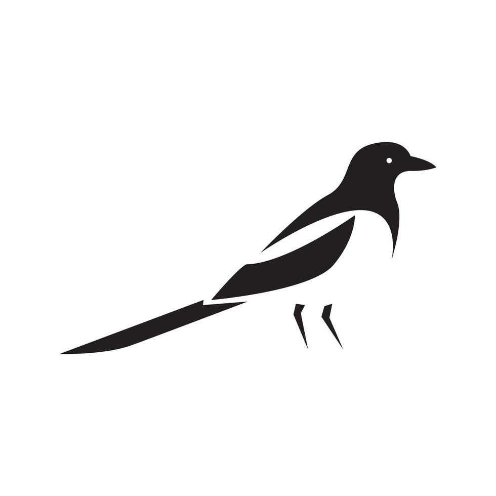 forma uccello storno ramo logo simbolo icona vettore design grafico illustrazione idea creativa