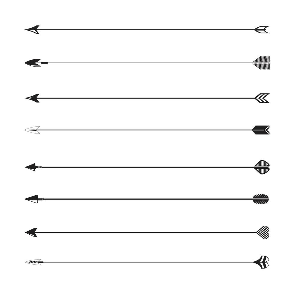 set di linee divisorie di frecce tribali vettore