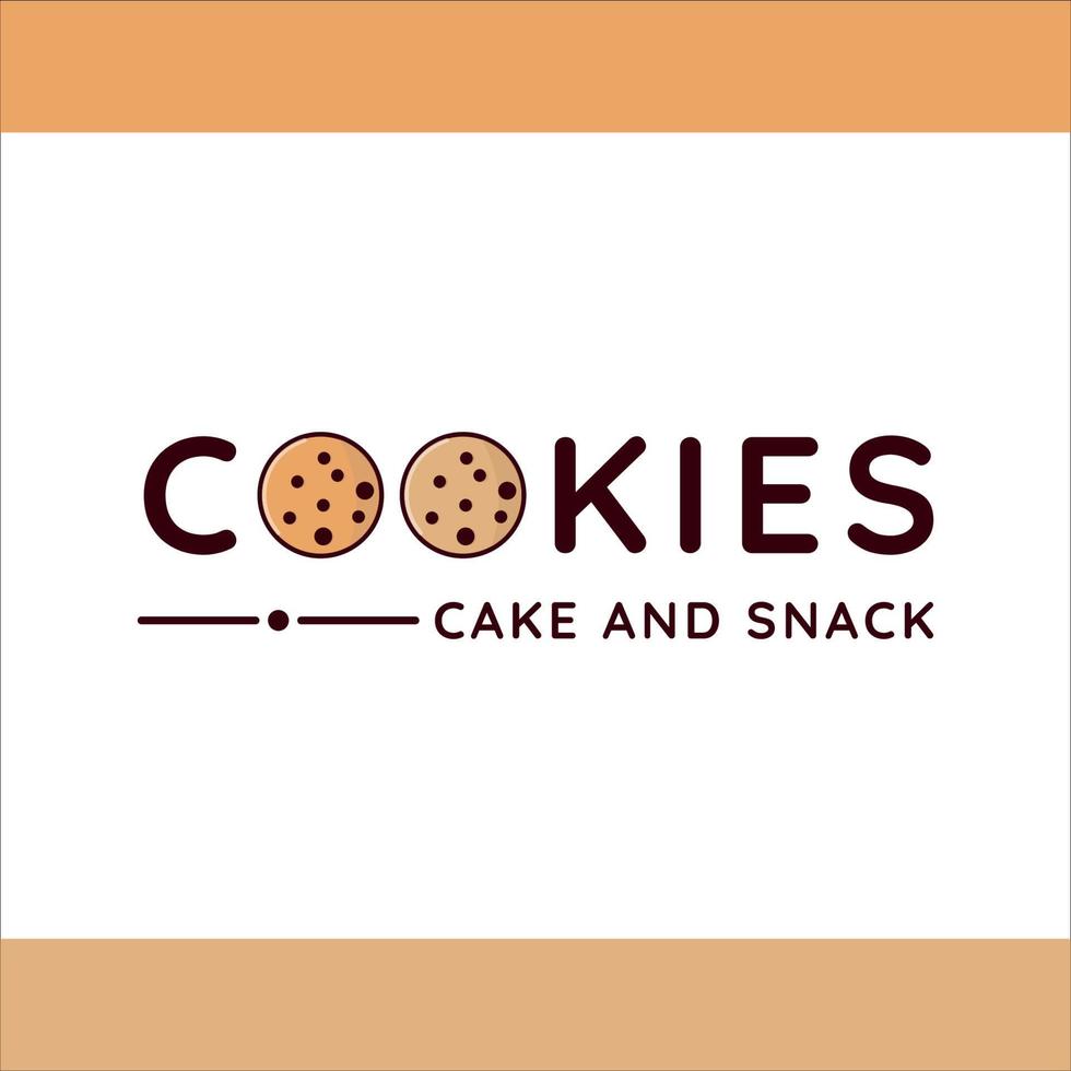 cookie logo illustrazione vettoriale modello icona graphic design. simbolo di torta e spuntino per attività di panetteria