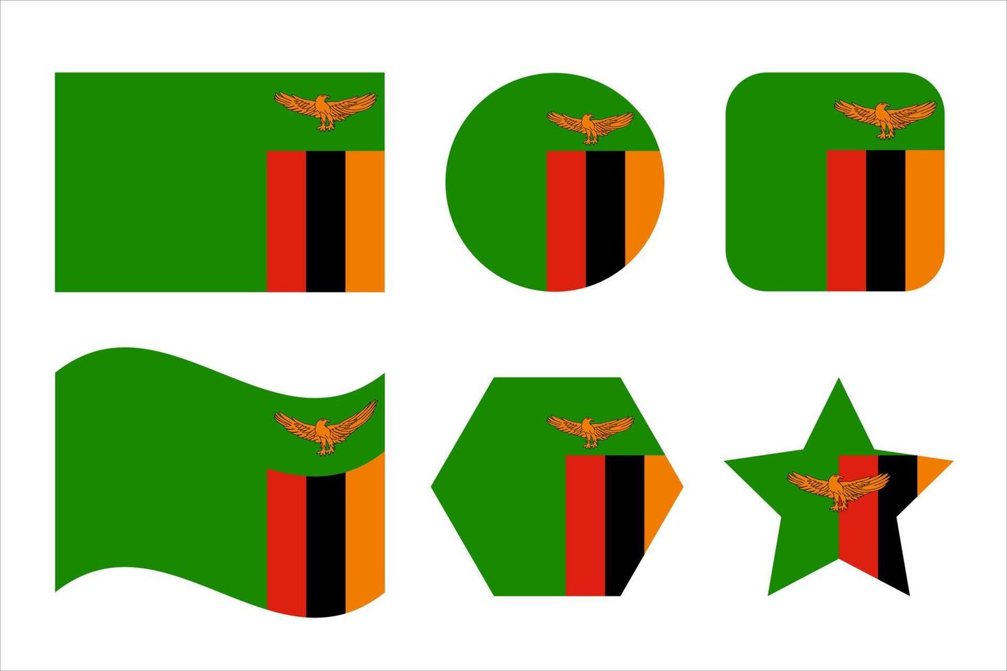 bandiera dello zambia semplice illustrazione per il giorno dell'indipendenza o l'elezione vettore