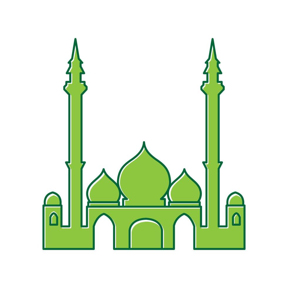 moderna moschea linea astratta semplice logo vettore icona illustrazione design