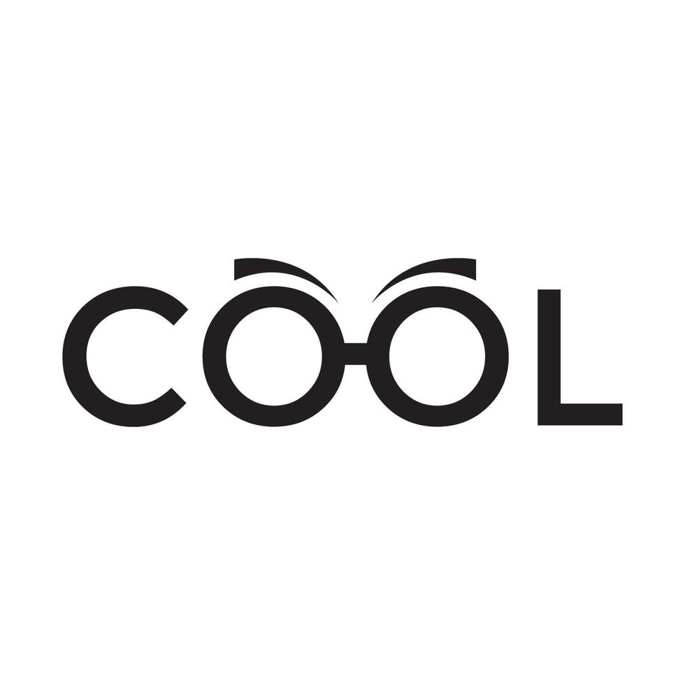 disegno dell'illustrazione dell'icona del vettore del logo degli occhiali da sole della lettera cool